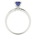 thumbnail image 4 of Solitaire Engagement Ring for Women - 1ct Simulated Tanzanite in 14K White Gold Promise Ring, 4 of 6