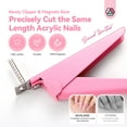 thumbnail image 2 of SAVILAND Acrylic Nail Clipper with Magnets: Sharp Pink Nail Clipper 15pcs Magnets Stainless Steel Acrylic Nails Straight Fake Nail Clippers Length Measurement Manicure Nail Art Tools Manicure, 2 of 7
