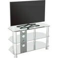 thumbnail image 5 of AVF Transitional Steel and Glass TV Stand for 10" to 42" TVs in Clear/Chrome, 5 of 6