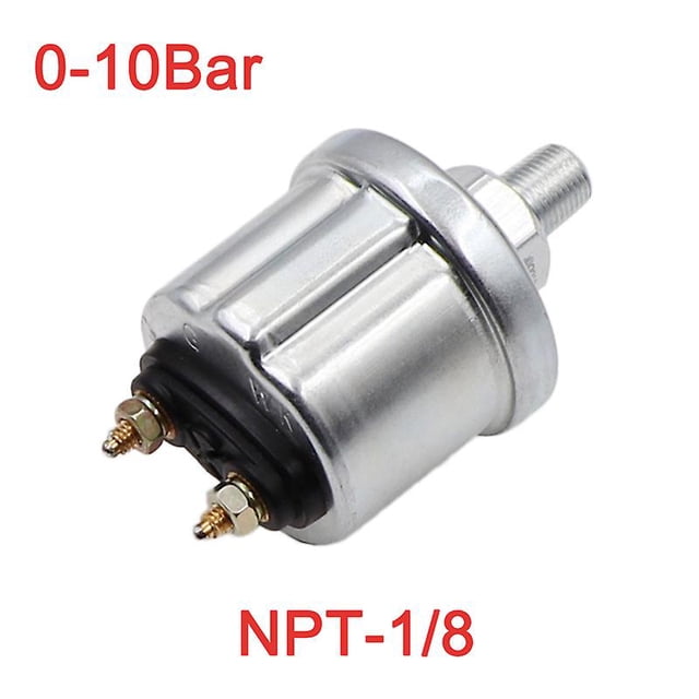 Car Oil Pressure Gauge Sensors Modification 0-5bar 0-75psi 52mm Oil Pressure Meters 0-10bar 0-145psi For Truck Boat M10x1 Npt1/8