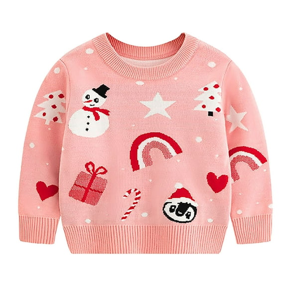 Chandail Tricoté de Noël pour Garçons Cardigan à Manches Longues Chaud Doux et Confortable pour Tout-Petits