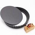 thumbnail image 1 of Molde para tarta, moldes para tarta de 22 cm, molde para tarta de acero al carbono con fondo suelto extraíble antiadherente, molde para tarta antiadherente, molde para quiche de tarta redond, 1 of 5