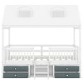 thumbnail image 5 of Full Size Wooden House Bed Frame, White, 5 of 9
