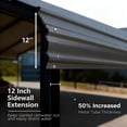 thumbnail image 3 of 12x20 FT Heavy-Duty Portable Garage Carport Canopy with Reinforced Galvanized Steel Frame, All-Weather Shelter for RV Boat Truck Van Storage, 3 of 7