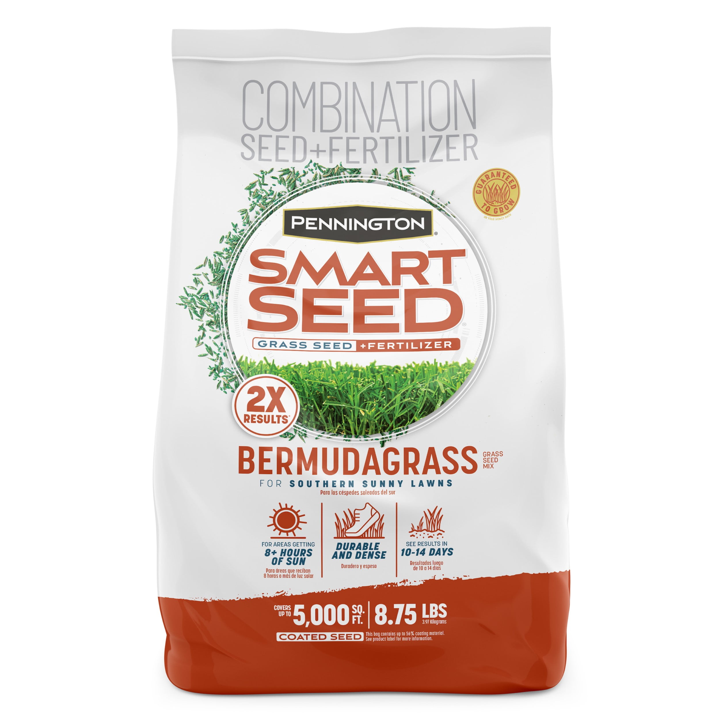 Pennington Smart Seed Bermudagrass Grass Seed Mix, For Full Sun, 8.75 ...