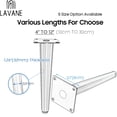 thumbnail image 4 of LAVANE 12 inch / 30cm Metal Furniture Legs, Set of 4 Mid Century Modern Iron Straight Tapered Furniture Replacement Feet Gold for Home DIY Project Sofa Couch Cabinet Table Chair, 4 of 5