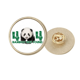 thumbnail image 1 of Panda de bambú Broche de oro metálico circular, 1 of 3