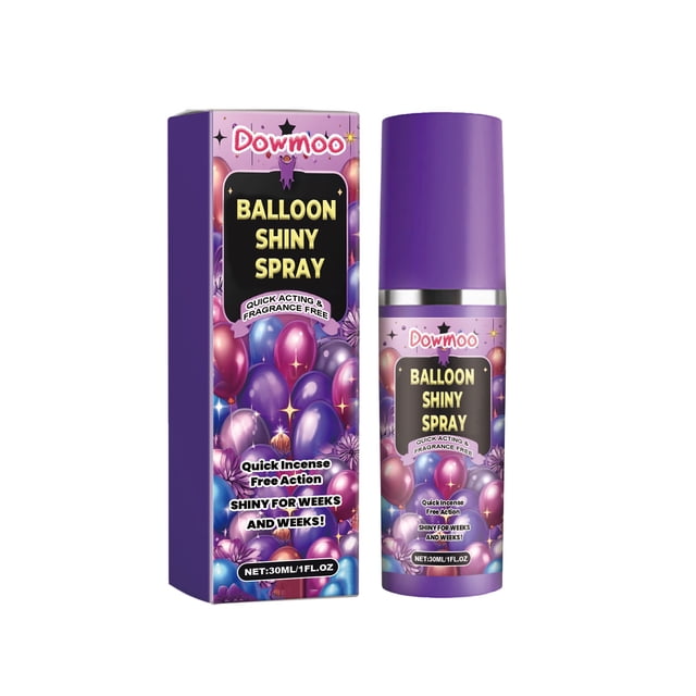 Dowmoo Balloon Atmosphere Glossy Spray Globo superficie textura brillo antioxidante spray brillante de larga duración,2 piezas