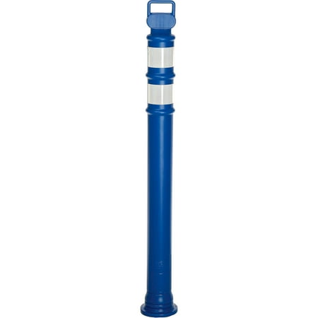 Cortina Safety 03-747B 45" Blue Ez Grab Delineator Post, 3" Hi Reflective Strips (2 Strips)