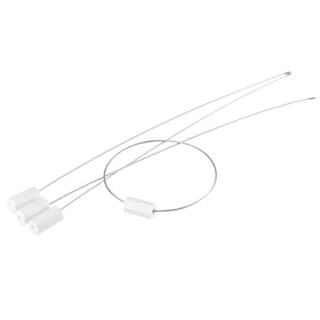 Uxcell 12.4" Long Steel Anti-Tamper Security Tag Ties White 50 Count