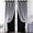 324#Black, variant on Double Layer Star Blackout Curtains, Thermal Insulated Window Drapes, Noise Reducing 2-in-1 Lace Panels, Light Blocking Fabric Curtains for Bedrooms, Living Rooms and Nursery Room Settings