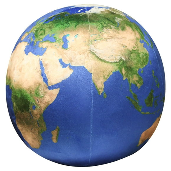 Miangastore Plush Ball Pillow Comfortable Stuffed Pillow Simulation Earth Planet Pattern Throw Pillow