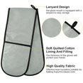 thumbnail image 4 of Dailycode Double Sided Oven Mitt with Loop Heat Resistant Kitchen Long Potholders 7" x 35" Grayish Green, 4 of 6
