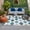Blue, variant on Green Geometric Outdoor Rug 3x5 Ft, Non Slip Washable Area Rug, Vintage Moroccan Rhombic Bohemia Gray Patio Rugs Carpet Runner, Large Floor Mat for Indoor/Outdoor Deck Porch Camping