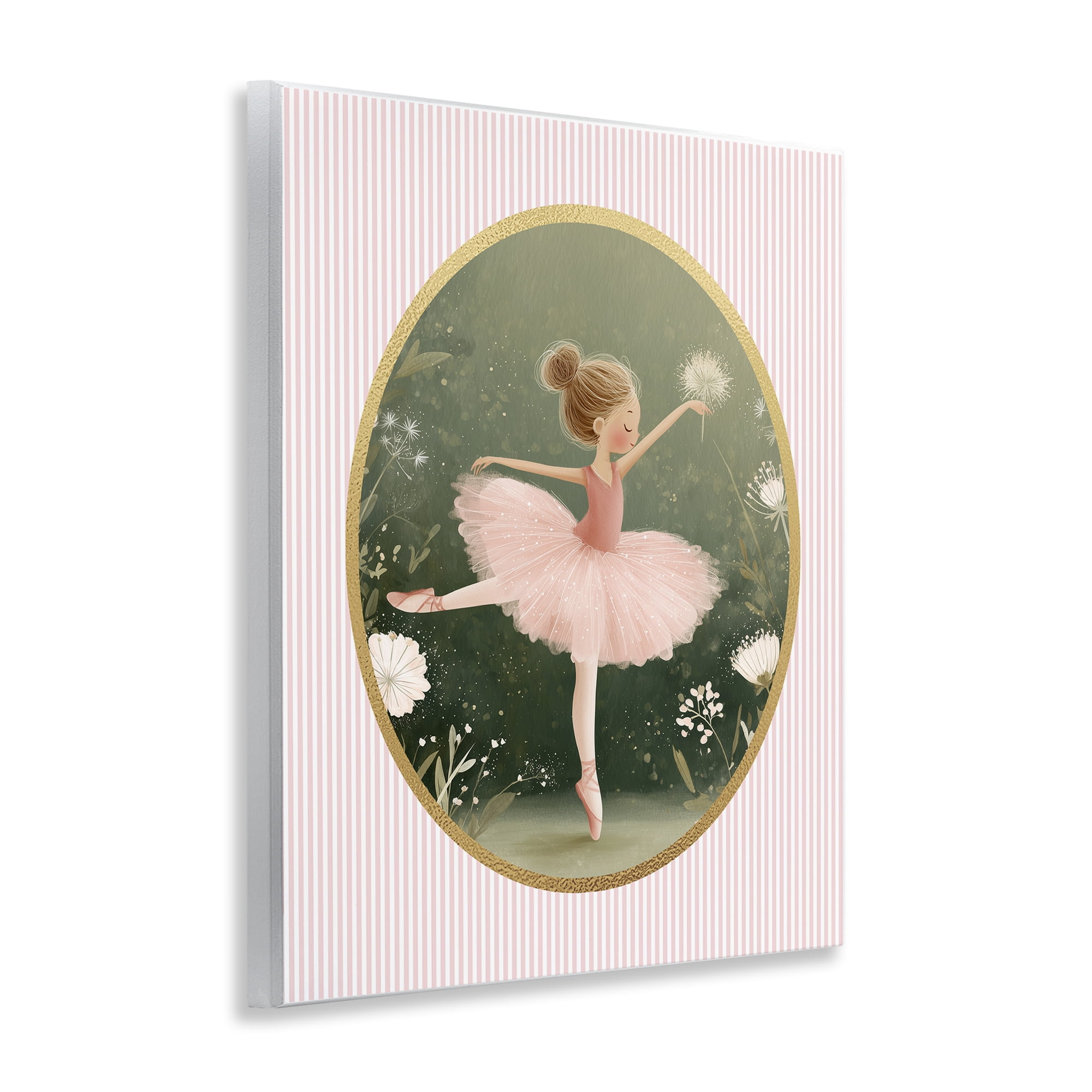 Stupell Industries Green & Pink Ballerina Wall Plaque Art, design by Christine Simpson Art
