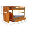 thumbnail image 3 of American Furniture Classics 98.5" Wood Twin over Twin Bunk Bed in Honey Oak, 3 of 7