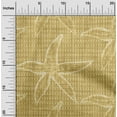 thumbnail image 2 of oneOone Cotton Poplin Gamboge Yellow Fabric Ocean Texture Starfish Dress Material Fabric Print Fabric By The Yard 56 Inch Wide, 2 of 4