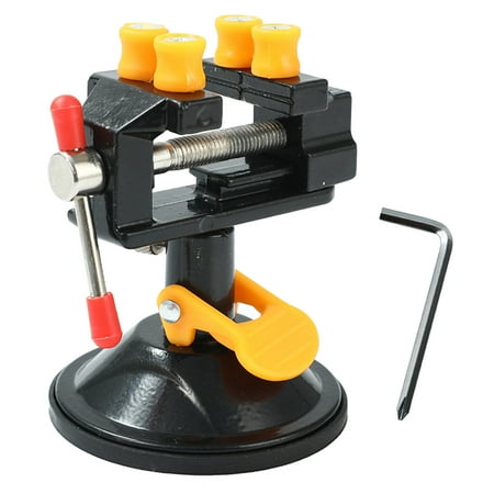 

Naittoop Clearance Suction Cup Vise Vise 360 Degree Rotatable Small Vise Walnut Clamping