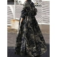 thumbnail image 4 of ZANZEA Womens Dresses Turn-down Collar Long Sleeve Floral Print Long Maxi Dress, 4 of 4
