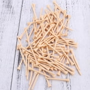 FUTUREORYY Golf Training Tee Beige Wood 100Pcs Lovers 3.3x0.4x0.4in