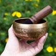 thumbnail image 3 of Tibetan Singing Bowl Set - Easy To Play - 4 Inch Zen Mindfulness Sound Music Instruments For Meditation Holistic 7 Chakra Healing By Himalayan Bazaar, 3 of 8
