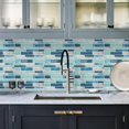 thumbnail image 3 of Vamos Tile 10 Sheets Peel and Stick Tile Backsplash, 12"x12" Light Color Stick on Wall Tiles, Self Adhesive Tile Sticker for Kitchen Backsplash and Bathroom(Blue Marble Look), 3 of 8