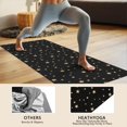 thumbnail image 4 of Black Gold Star Pattern Hot Yoga Mat Towel Non Slip for Hot Yoga - Quick-Drying Yoga Mat Cover with 4 Corner Pockets with Travel Bag - Hot Yoga Towel Non Slip 74"x26", 4 of 6