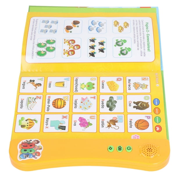 Libro De Sonido Electrónico De Aprendizaje En Español, Juguete Educativo Para Aprender Números De Frutas Y Animales En Español