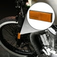 thumbnail image 3 of Reflector universal de 4 piezas de 3,46 "x 1,26" - Reflector de seguridad rectangular para motocicleta y bicicleta que aumenta la visibilidad y la seguridad en la carretera - Plástico naranja, 3 of 8
