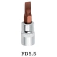 thumbnail image 1 of FD Slotted Screwdriver Bits 1/4 Inch Drive Socket Head Hand Tools FD5.5, 1 of 7