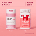 thumbnail image 4 of HABIT Hair, Skin & Nails Supplement, Vitamins A & C, Biotin, Hyaluronic Acid, Vegan, 60 Capsules, 4 of 11