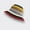 Red edge, variant on Japanese Instagram Rainbow Straw Hat Women's Summer Outage Sunscreen Beach Fisherman's Hat Straw Weaving Stripe Covering Basin Hat