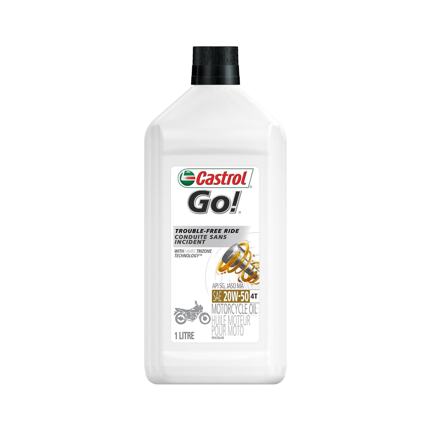 Huile moteur pour motocyclettes Castrol Go! 20W50 1 l