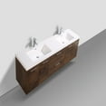 thumbnail image 3 of Eviva Luxury 84 inch Rosewood Bathroom Vanity with Integrated Acrylic Sinks, 3 of 5