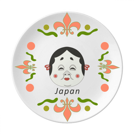 

Traditional Japanese Funny woman Head Flower Ceramics Plate Tableware Dinner Dish