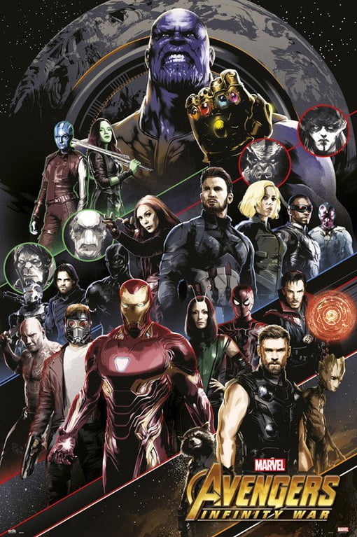 Maxi Size 36 x 24 Inch Avengers Infinity War One Sheet Poster New