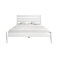 thumbnail image 4 of Camaflexi Mid Century Platform Bed Queen Size Solid Wood Bed Frame, White 100% Solid Wood, 4 of 14
