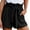 A, variant on Womens Shorts Stretchy High Waisted Striped Ruffle Elastic Waist Summer Beach Belt Baggy Dressy Casual Womens Jorts with Pockets S-2XL