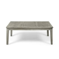 Sewell Acacia Wood Outdoor Coffee Table, Light Gray