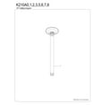 thumbnail image 3 of Kingston Brass K210A2 Trimscape 10-Inch Rain Drop Ceiling Mount Shower Arm with Round Flange in Polished Brass, 3 of 4