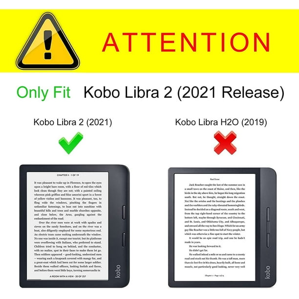 Étui avec support pour Kobo Libra 2 (version 2021) - Housse en