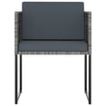 thumbnail image 3 of vidaXL 11 Piece Garden Dining Set with Cushions Poly Rattan Grey, 3 of 5