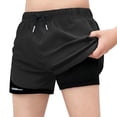 thumbnail image 2 of Mifsaly Boys 2 In 1 Athletic Shorts with Liner Kids Elastic Waist Pull-On Running Shorts Soft Breathable School Sports Play Gym Outdoor Training Outfits, 2 of 8
