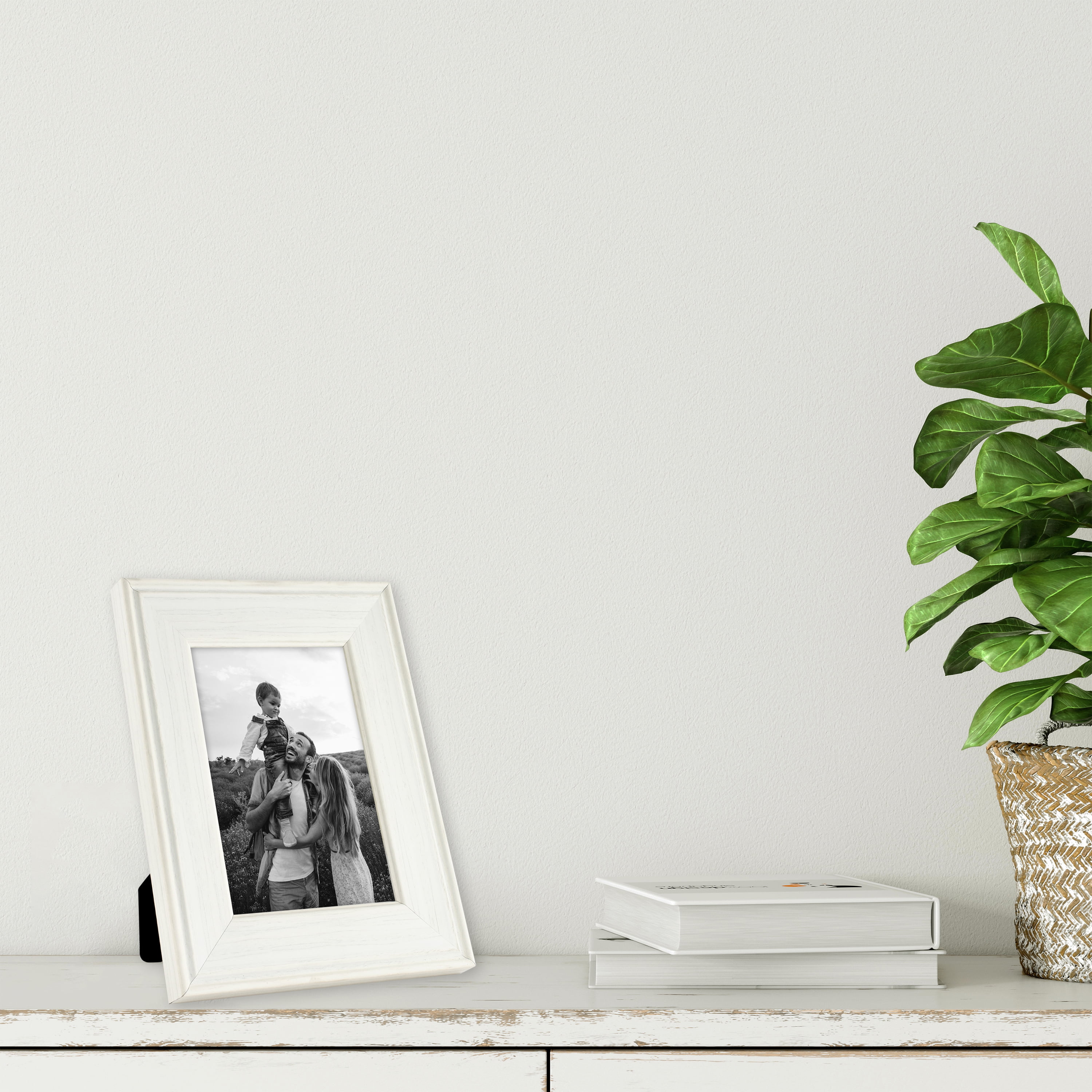 Mainstays – 5x7 Picture Frame – White Rustic Tabletop Photo Frame