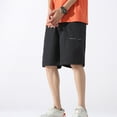 thumbnail image 4 of Sngxgn Men’s Shorts Casual Drawstring Summer Beach Shorts(Black,XXL), 4 of 9