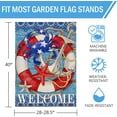 thumbnail image 2 of Welcome Summer Nautical Crab Decorative Small Garden Flag, Coastal Beach Anchor Lifebuoy Home Outside House Yard Decoration, Starfish Sea Ocean Farmhouse Outdoor Decor Double Sided 12 x 18, 2 of 6