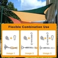 thumbnail image 4 of Shade Sail Hardware Kit for Triangle Rectangle, 304 Stainless Steel Sun Shade Hardware for Garden Outdoors, 80 Pcs, Silver B, 4 of 5