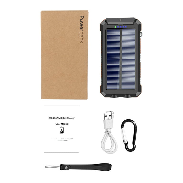 Durecopow 30000mAh Solar Charger for Cell Phone iPhone, Portable