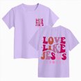 thumbnail image 3 of NOLDARES Girls Summer Cap Sleeve Shirts Kids Casual Cute Crewneck Tunic Tops Tees(Light Purple,11-12 Years), 3 of 6