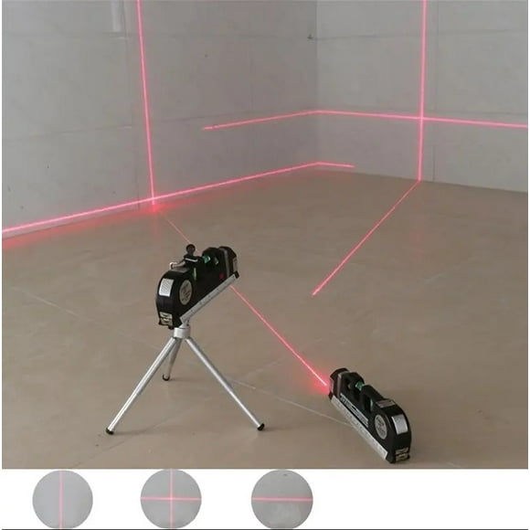 Multi-Purpose Precision Laser Level, Horizontal Vertical Laser Beam Tape Measure, Magnetic Laser Level, Non-Magnetic Laser Level for Construction, Home Decor